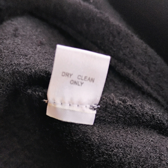 For Cynthia Wool Hoodie Jacket Womens Medium Black Lagenlook Oversized Zip Up - Picture 7 of 11